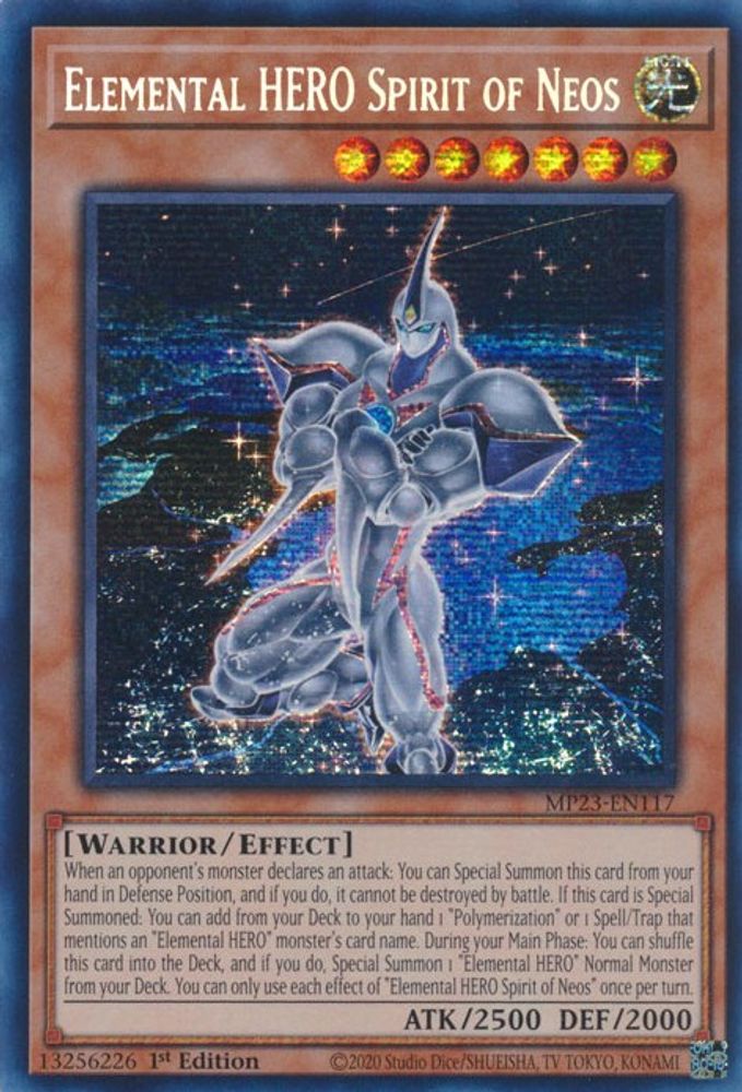 Elemental HERO Spirit of Neos (MP23-EN117) - Prismatic Secret Rare