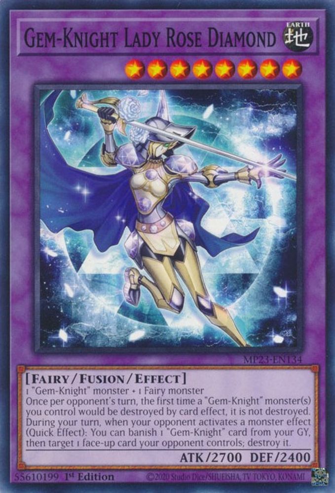 Gem-Knight Lady Rose Diamond (MP23-EN134) - Common