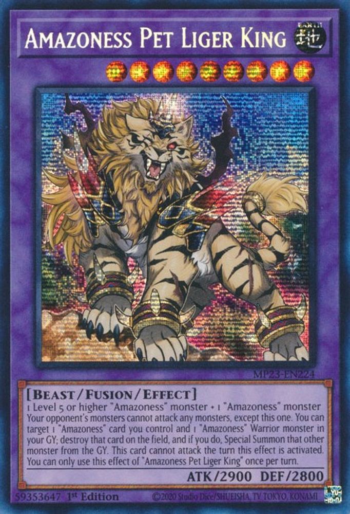 Amazoness Pet Liger King (MP23-EN224) - Prismatic Secret Rare