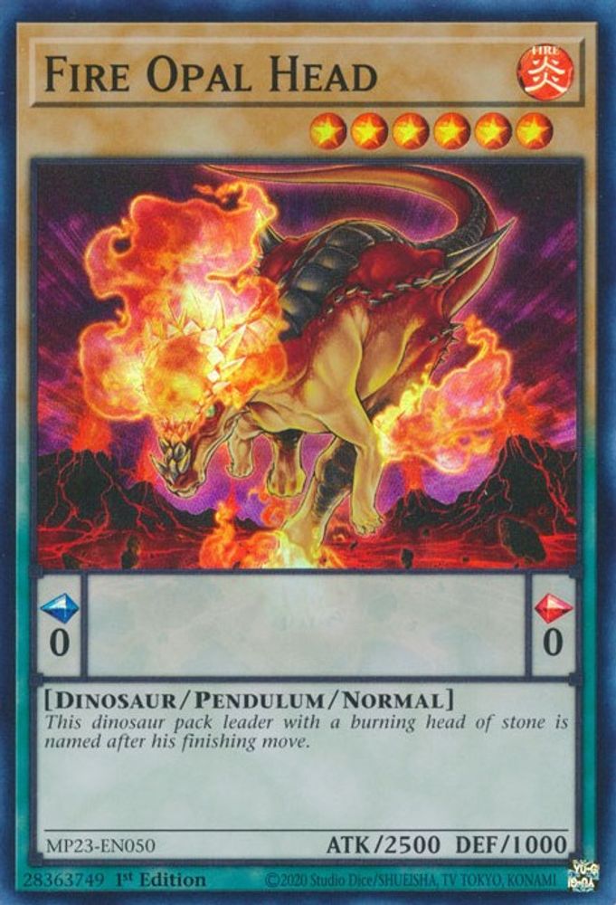 Fire Opal Head (MP23-EN050) - Super Rare