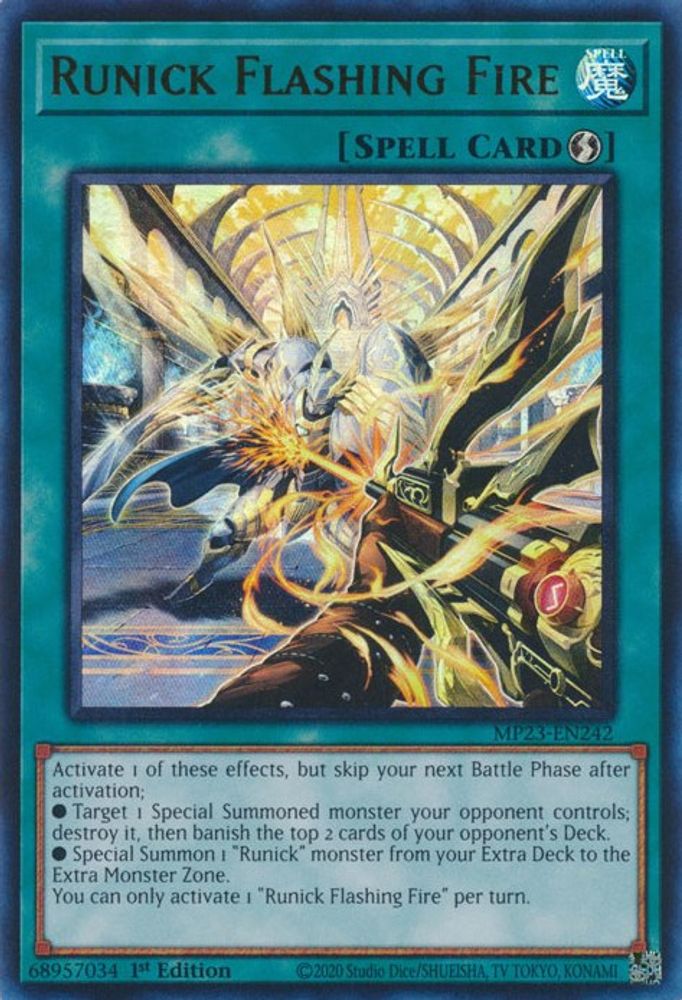 Runick Flashing Fire (MP23-EN242) - Ultra Rare