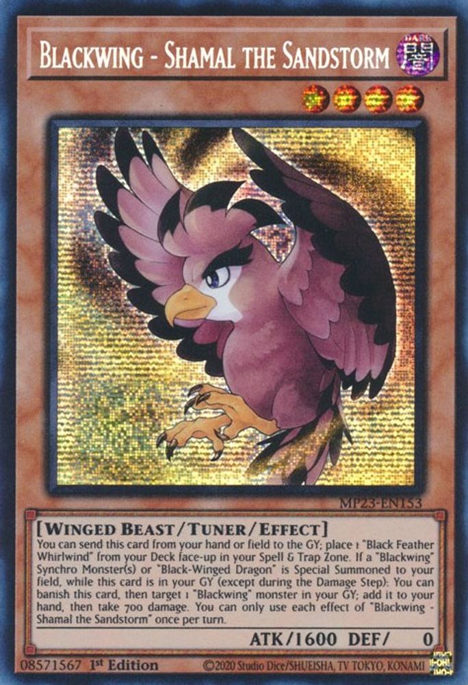 Blackwing - Shamal the Sandstorm (MP23-EN153) - Prismatic Secret Rare