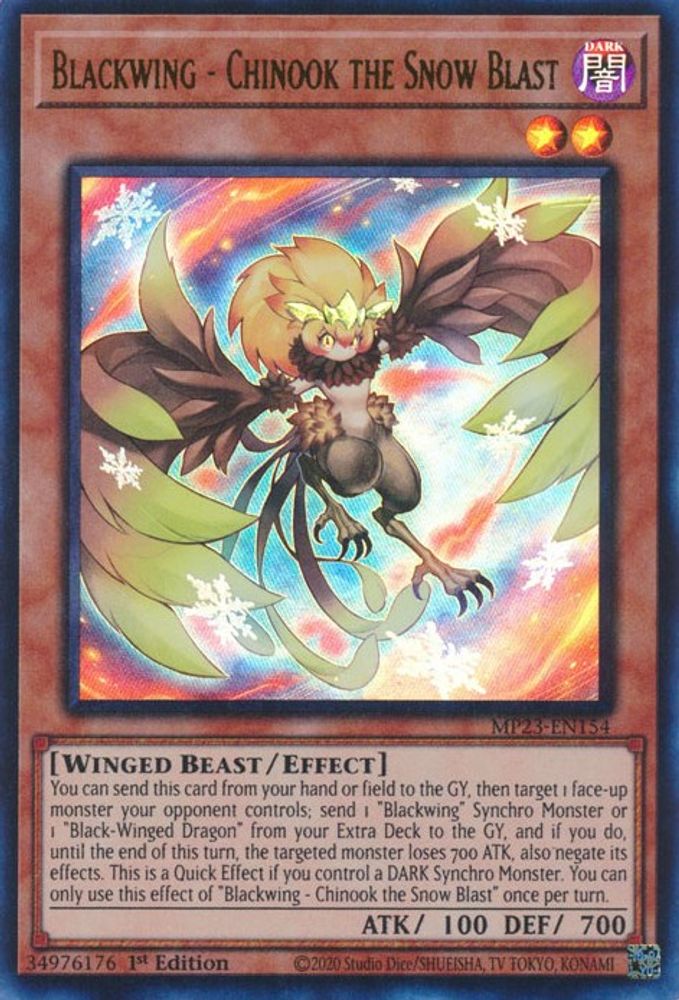 Blackwing - Chinook the Snow Blast (MP23-EN154) - Ultra Rare