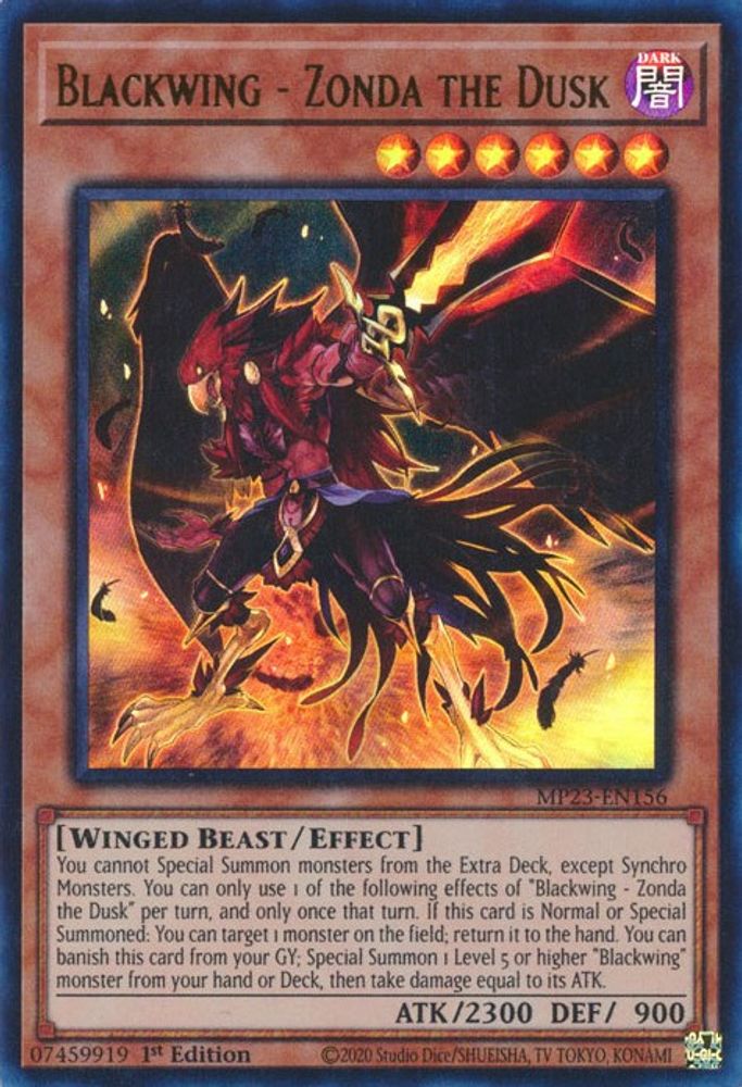 Blackwing - Zonda the Dusk (MP23-EN156) - Ultra Rare
