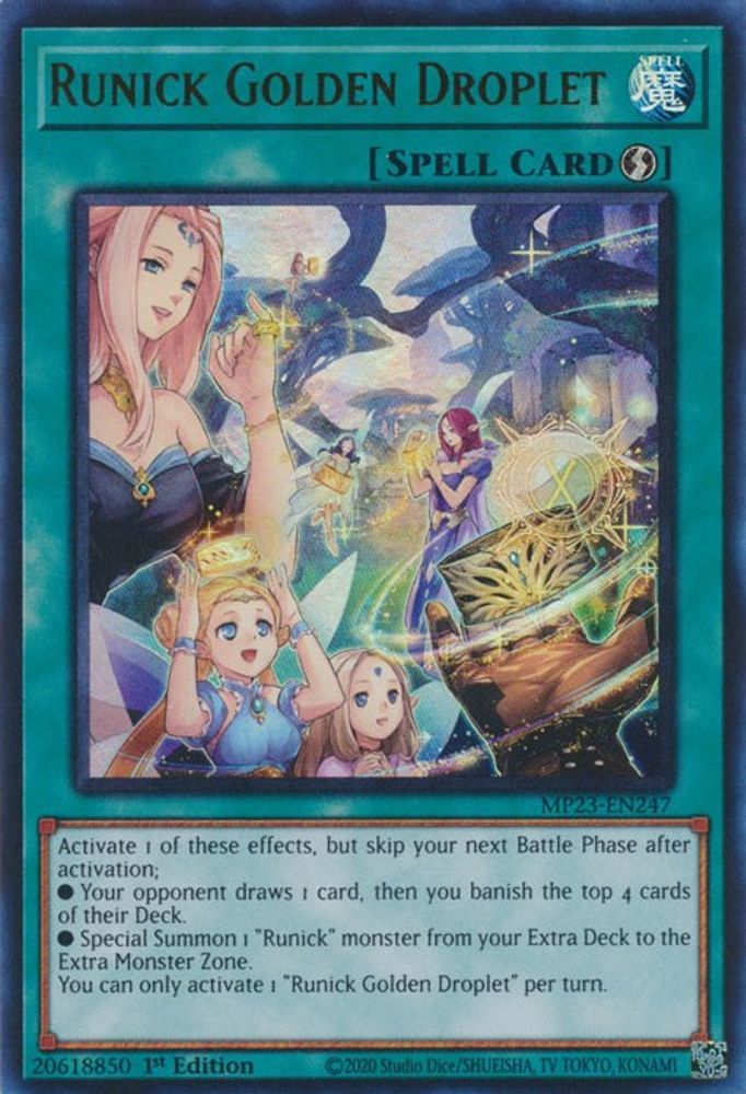 Runick Golden Droplet (MP23-EN247) - Ultra Rare
