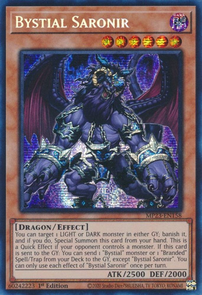 Bystial Saronir (MP23-EN158) - Prismatic Secret Rare