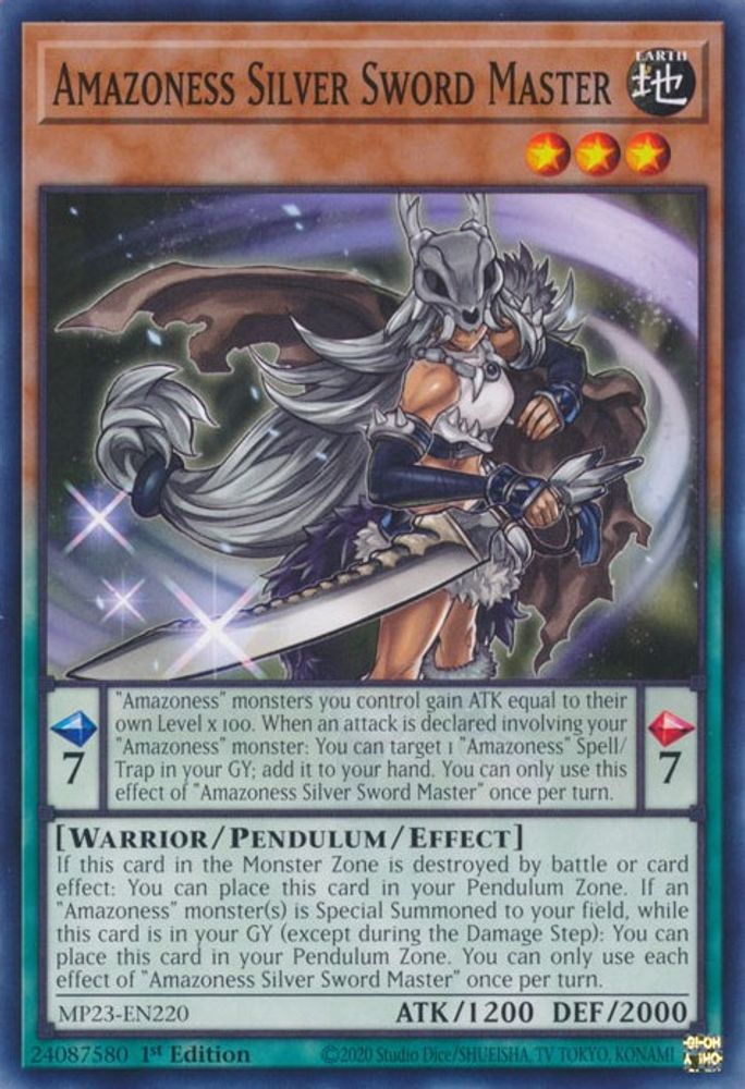 Amazoness Silver Sword Master (MP23-EN220) - Common