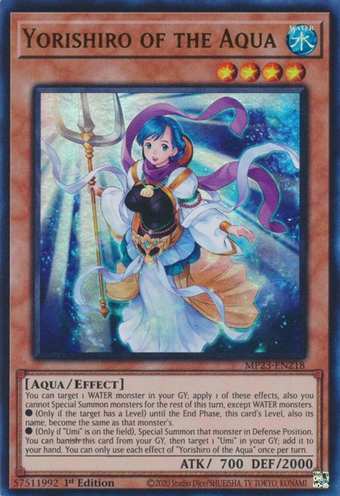 Yorishiro of the Aqua (MP23-EN218) - Ultra Rare