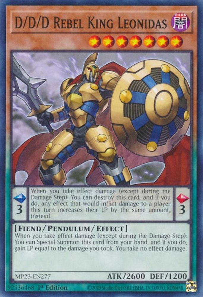 D/D/D Rebel King Leonidas (MP23-EN277) - Common