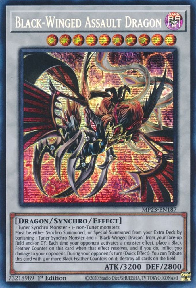 Black-Winged Assault Dragon (MP23-EN187) - Prismatic Secret Rare