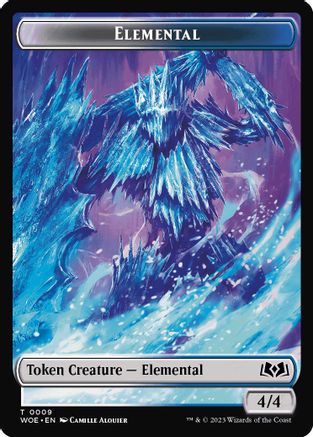 Elemental // Food (0010) Double-Sided Token (WOE-9 // 10) - Wilds of Eldraine Foil