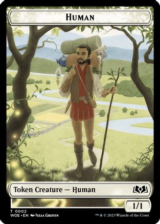 Human // Food (0011) Double-Sided Token (WOE-2 // 11) - Wilds of Eldraine Foil