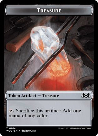 Treasure // Food (0010) Double-Sided Token (WOE-14 // 10) - Wilds of Eldraine Foil