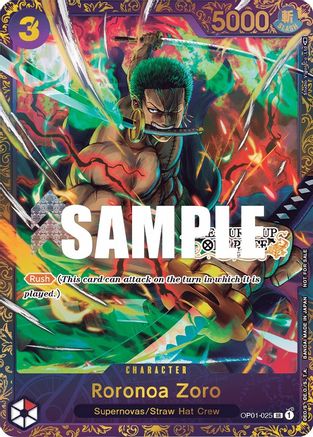 Roronoa Zoro - OP01-025 (Treasure Cup) (OP01-025) - Super Rare