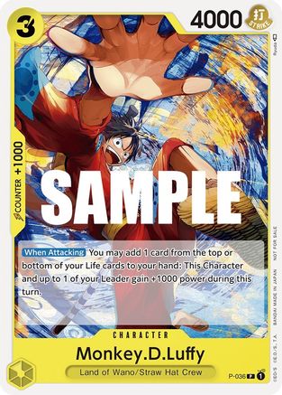 Monkey.D.Luffy (Tournoi de pré-sortie) [Cartes promotionnelles One Piece] 