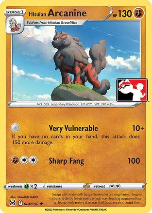 Hisuian Arcanine 084  - Rare