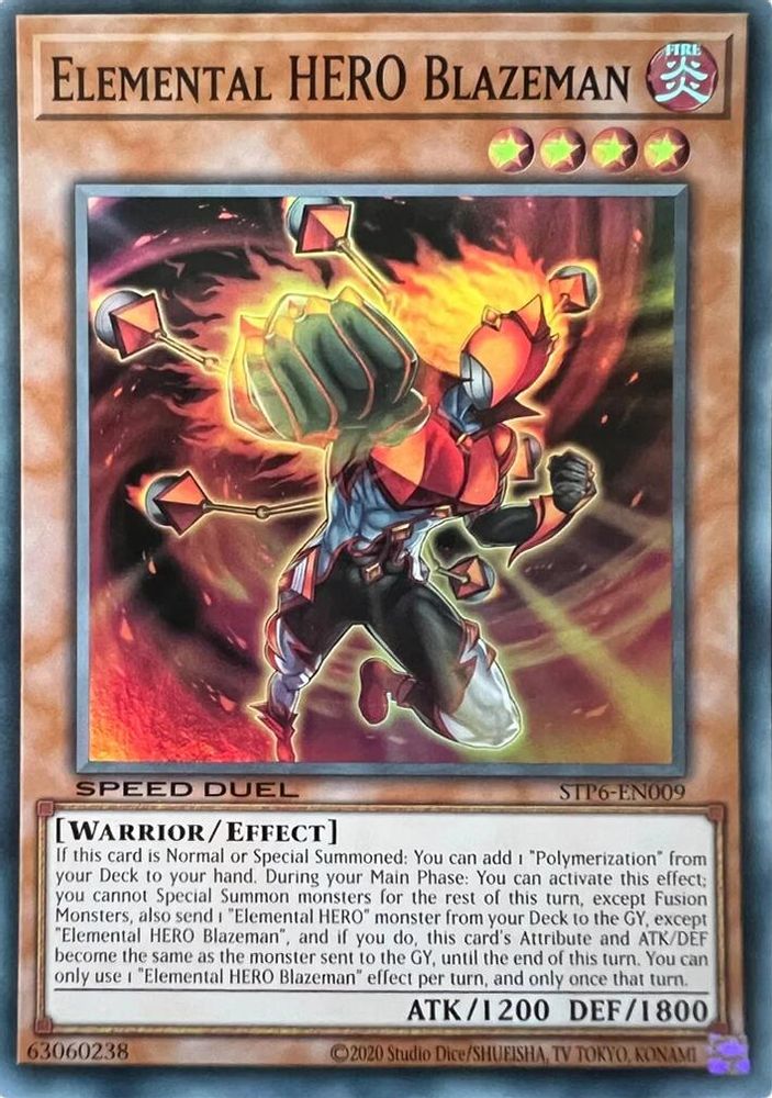 Elemental HERO Blazeman (STP6-EN009) - Super Rare