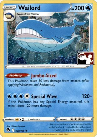 Wailord 038  - Holofoil - Uncommon