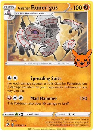 Galarian Runerigus (102/192) [Trick or Trade 2023] 