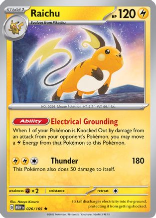 Raichu 026  - Holofoil - Rare
