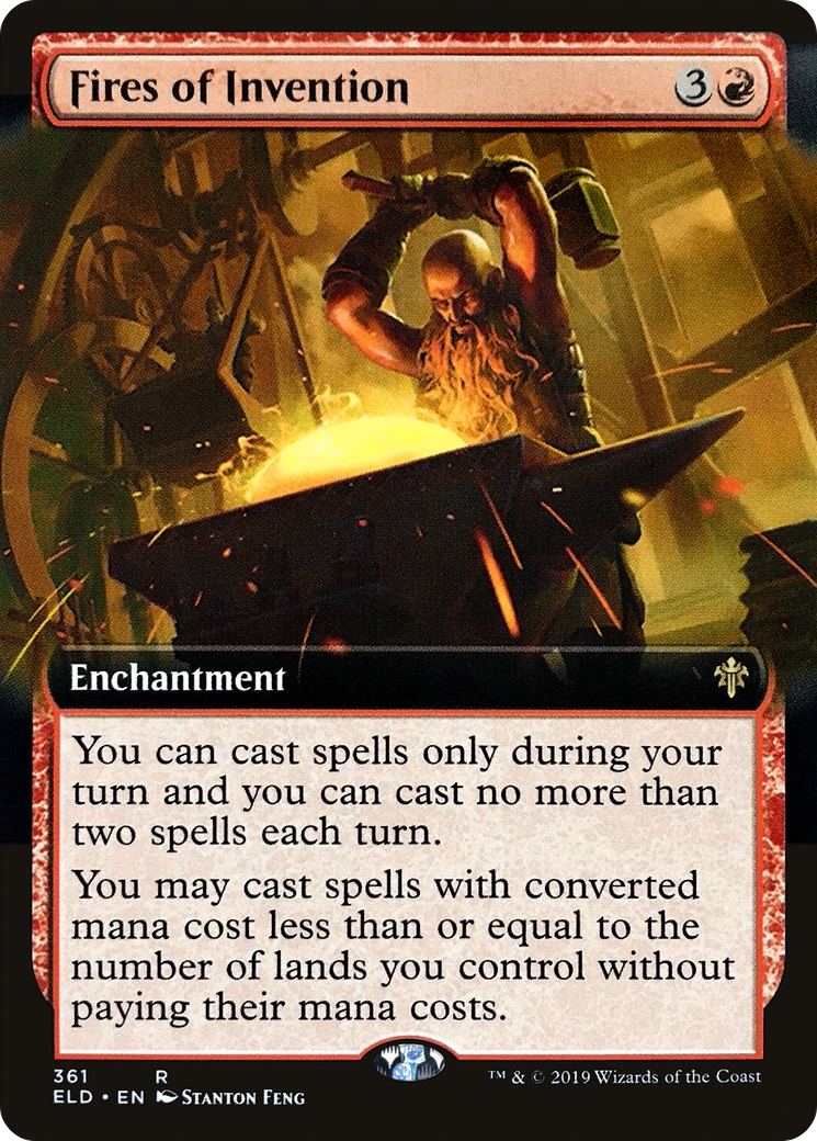 Feux de l'invention (art étendu) [Trône d'Eldraine] 