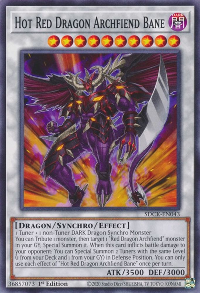 Hot Red Dragon Archfiend Bane (SDCK-EN043) - Common