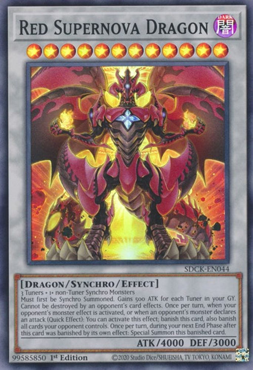 Red Supernova Dragon (SDCK-EN044) - Super Rare
