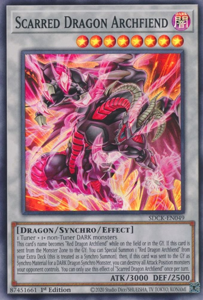 Scarred Dragon Archfiend (SDCK-EN049) - Super Rare
