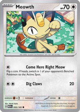 Meowth 052  - Common