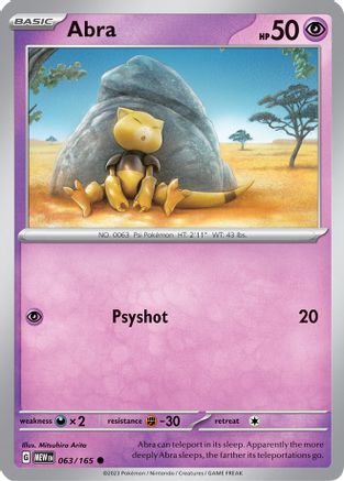 Abra (063/165) [Scarlet & Violet 151]