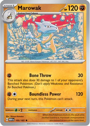 Marowak 105  - Holofoil - Rare