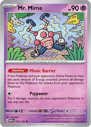 Mr. Mime 122/165  - Holofoil - Rare