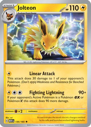 Jolteon 135 - SV Scarlet & Violet 151 Holofoil