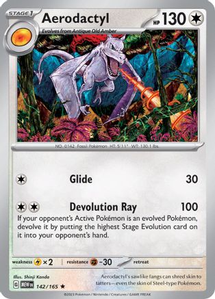 Aerodactyl 142  - Holofoil - Rare