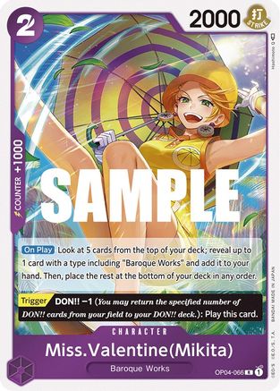 Miss.Valentine(Mikita) (OP04-066) - Rare