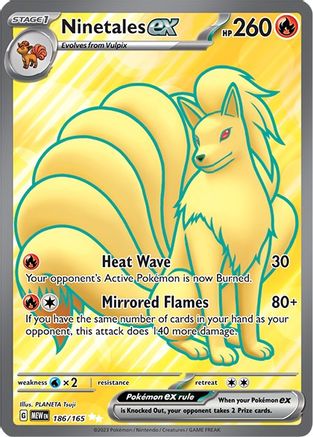 Ninetales ex 186/165  - Holofoil - Ultra Rare