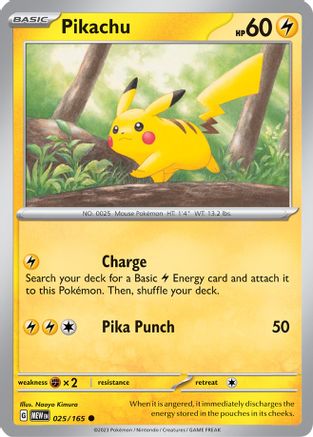 Pikachu 025/165  - Common