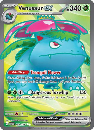 Venusaur ex 182/165  - Holofoil - Ultra Rare