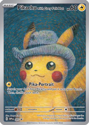 Pikachu with Grey Felt Hat 085  - Promo