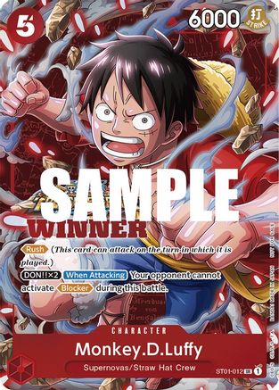 Monkey.D.Luffy (Winner Pack Vol. 5) (ST01-012) - Super Rare