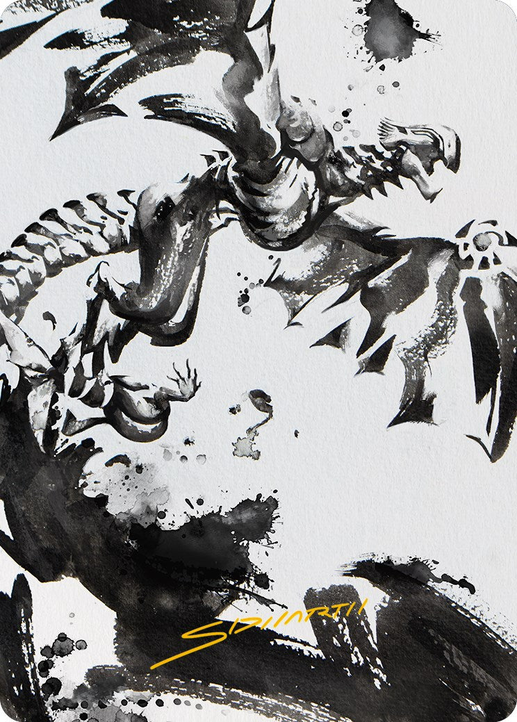 Carte d'art Quicksilver Fisher (signature estampillée or) [Phyrexia : All Will Be One Art Series] 