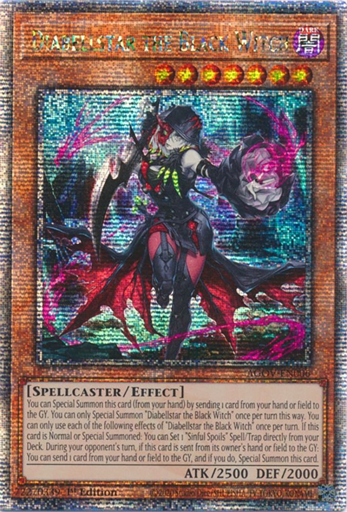Diabellstar the Black Witch (Quarter Century Secret Rare) (AGOV-EN006) - Quarter Century Secret Rare