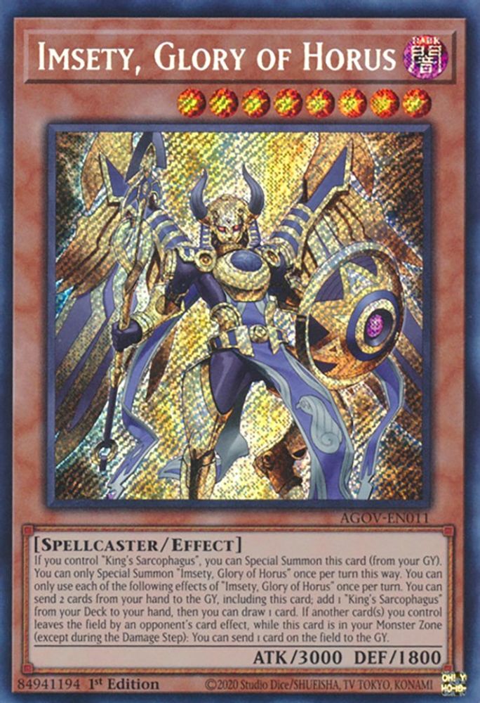 Imsety, Glory of Horus (AGOV-EN011) - Secret Rare