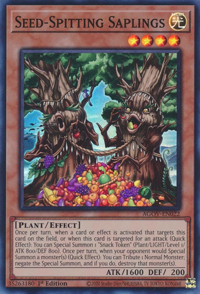 Seed-Spitting Saplings (AGOV-EN022) - Super Rare