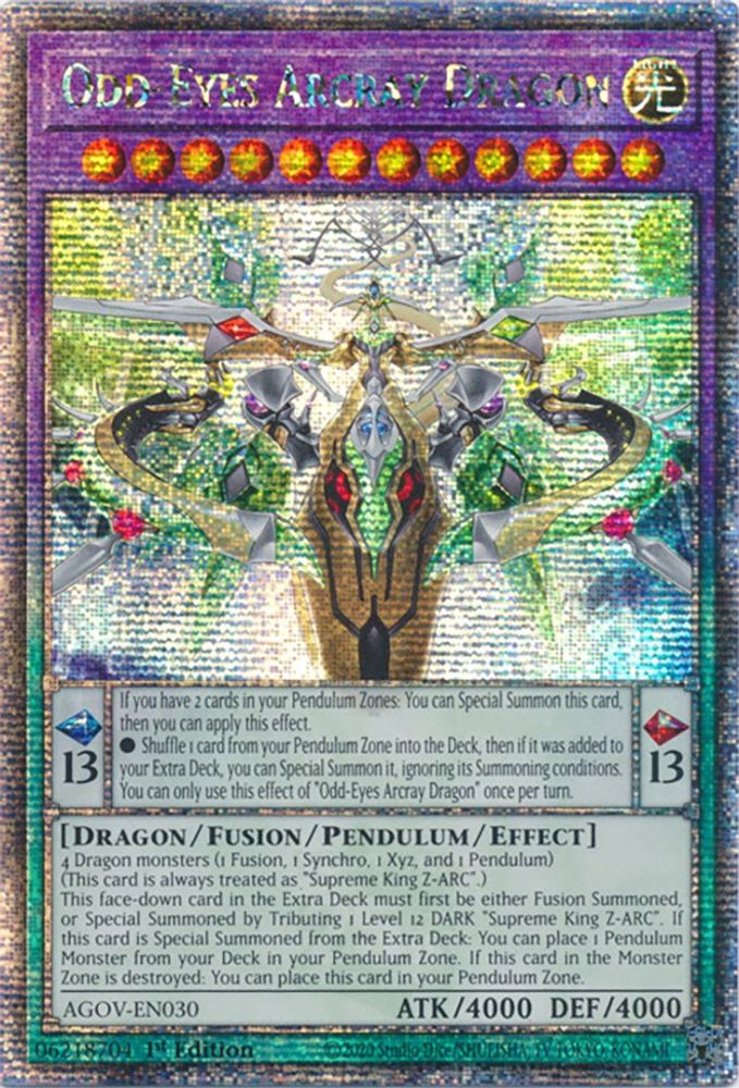 Dragon Arcray aux yeux impairs (Quart de siècle secret rare) [AGOV-EN030] Quart de siècle secret rare 