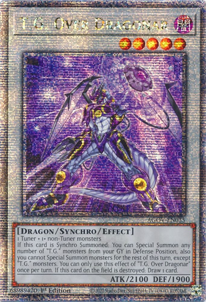 TG Over Dragonar (Quart de siècle secret rare) [AGOV-EN035] Quart de siècle secret rare 