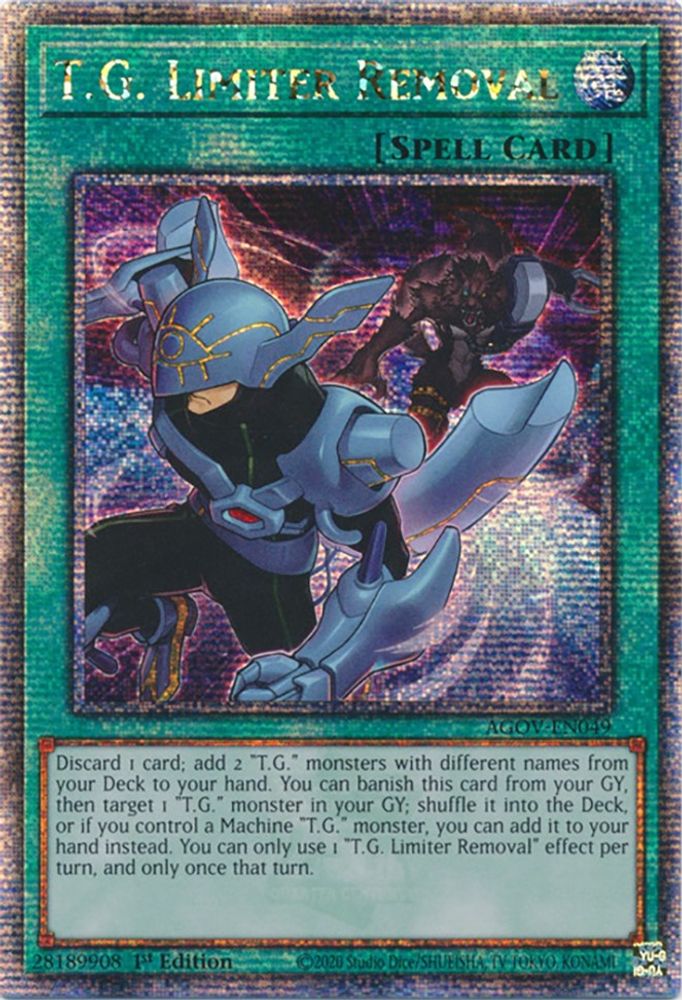 T.G. Limiter Removal (Quarter Century Secret Rare) (AGOV-EN049) - Quarter Century Secret Rare