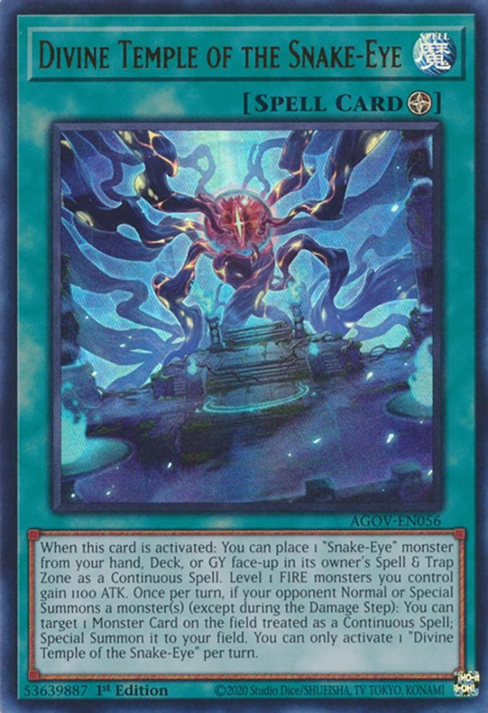 Divine Temple of the Snake-Eye (AGOV-EN056) - Ultra Rare