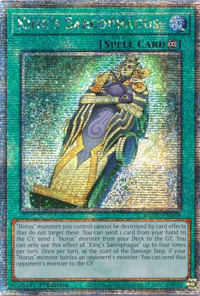 King's Sarcophagus (Quarter Century Secret Rare) (AGOV-EN058) - Quarter Century Secret Rare