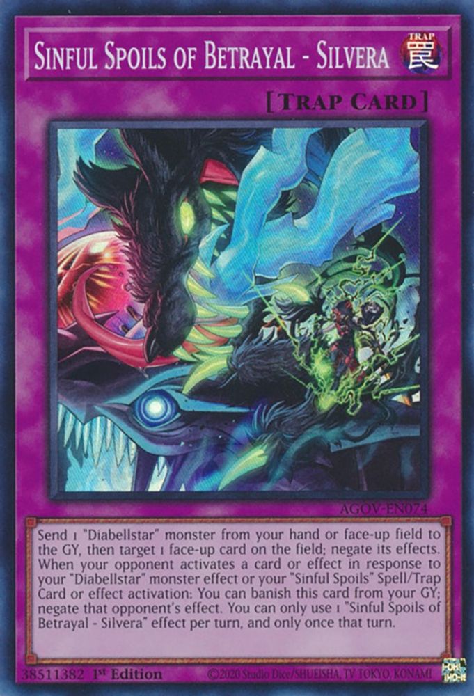 Sinful Spoils of Betrayal - Silvera (AGOV-EN074) - Super Rare
